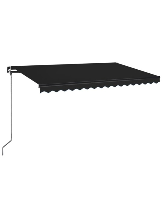 Rankiniu būdu ištraukiama markizė su LED, antracito, 400x350cm