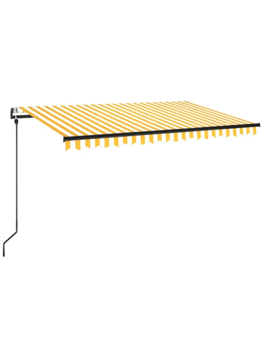 Automatinė ištraukiama markizė, geltona ir balta, 450x350cm