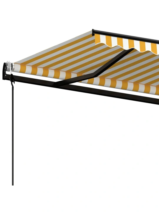 Automatinė ištraukiama markizė, geltona ir balta, 450x350cm
