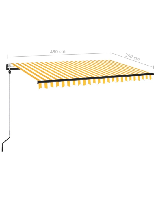 Automatinė ištraukiama markizė, geltona ir balta, 450x350cm