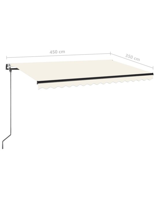 Automatinė markizė su LED/vėjo jutikliu, kreminė, 450x350cm