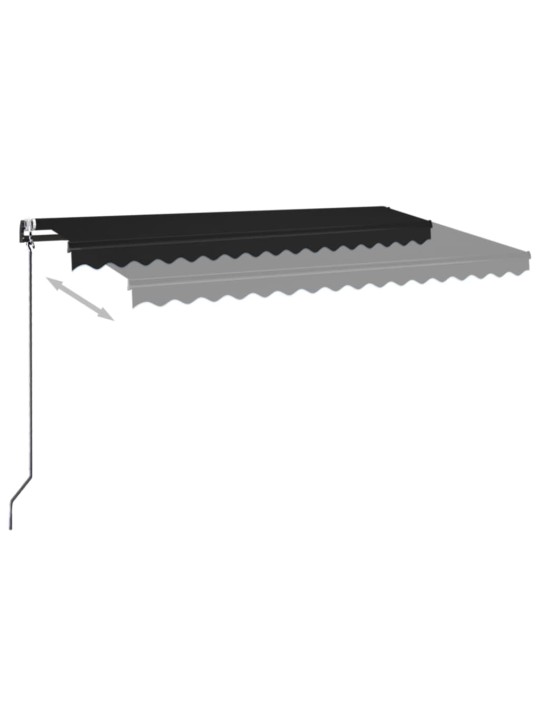 Automatinė markizė su LED/vėjo jutikliu, antracito, 450x350cm