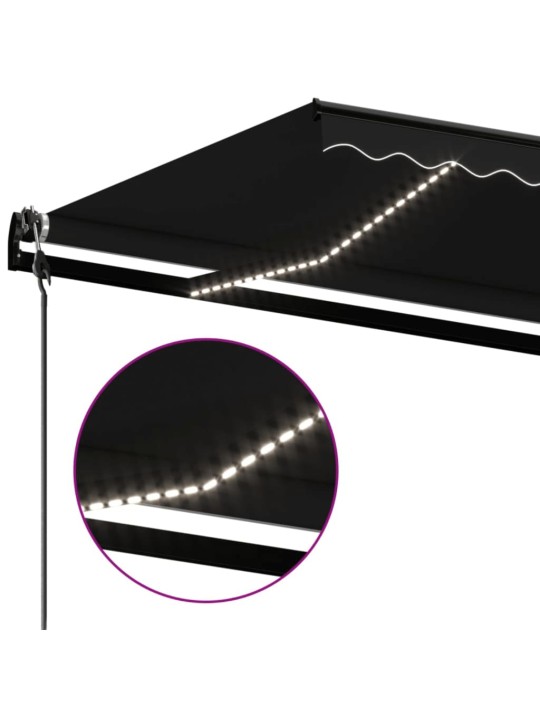 Automatinė markizė su LED/vėjo jutikliu, antracito, 450x350cm
