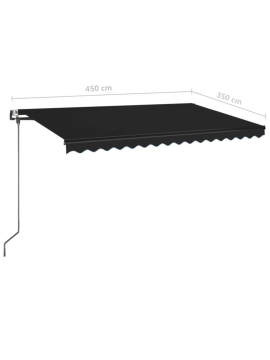 Automatinė markizė su LED/vėjo jutikliu, antracito, 450x350cm
