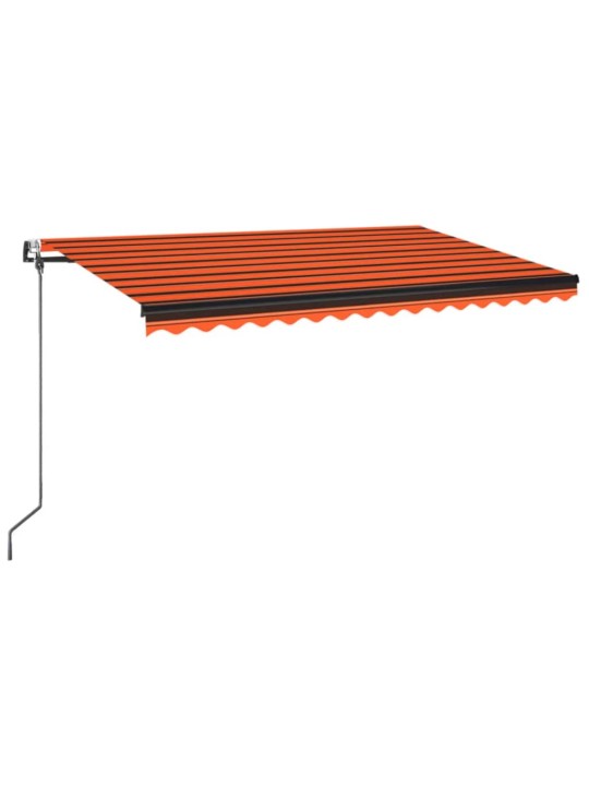 Markizė su LED/vėjo jutikliu, oranžinė/ruda, 450x350cm