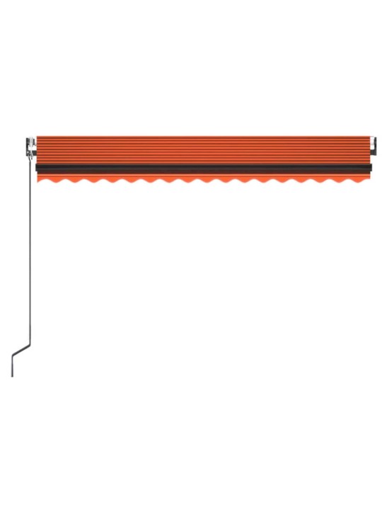 Markizė su LED/vėjo jutikliu, oranžinė/ruda, 450x350cm
