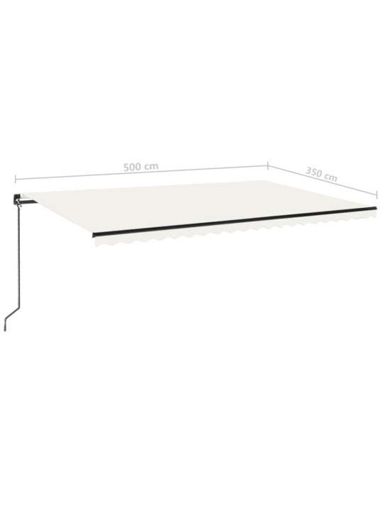 Rankiniu būdu ištraukiama markizė, kreminės spalvos, 500x350cm
