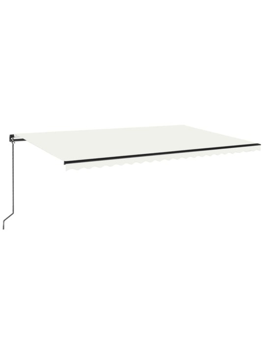 Rankiniu būdu ištraukiama markizė su LED, kreminė, 500x350cm