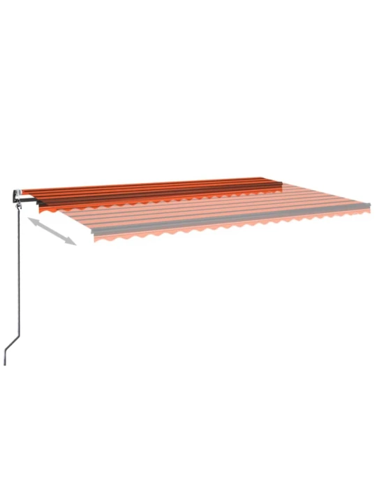 Automatinė ištraukiama markizė, oranžinė ir ruda, 500x350cm