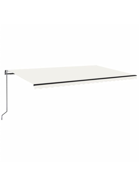 Automatinė markizė su LED/vėjo jutikliu, kreminė, 500x350cm