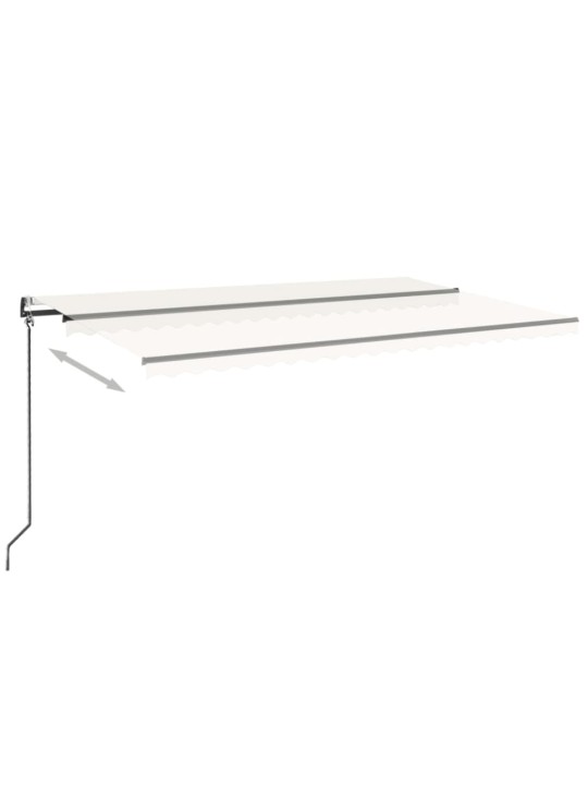 Automatinė markizė su LED/vėjo jutikliu, kreminė, 500x350cm