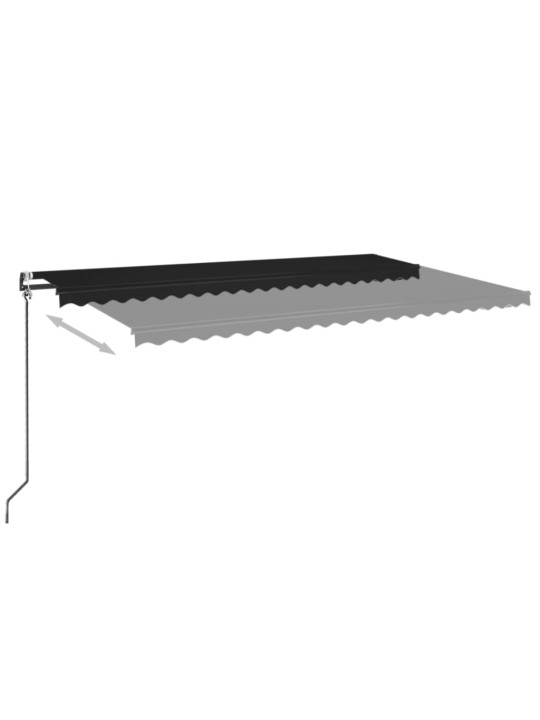 Automatinė markizė su LED/vėjo jutikliu, antracito, 500x350cm