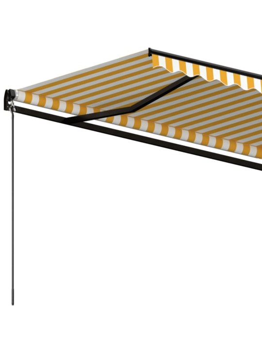 Rankiniu būdu ištraukiama markizė, geltona ir balta, 600x350cm