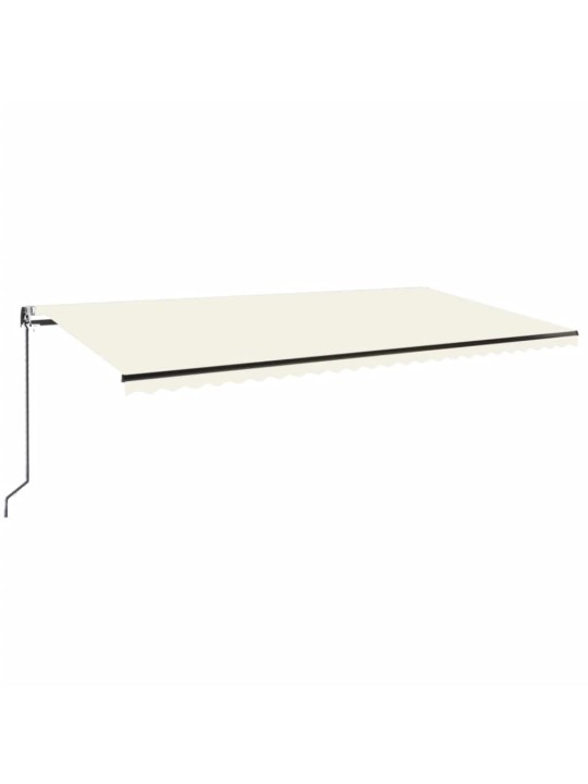Automatinė markizė su LED/vėjo jutikliu, kreminė, 600x350cm