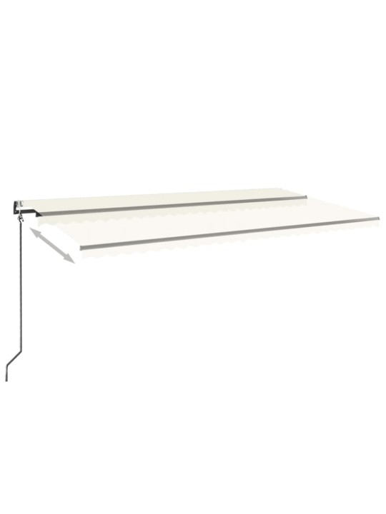 Automatinė markizė su LED/vėjo jutikliu, kreminė, 600x350cm