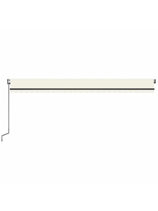 Automatinė markizė su LED/vėjo jutikliu, kreminė, 600x350cm