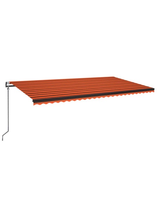 Markizė su LED/vėjo jutikliu, oranžinė/ruda, 600x350cm