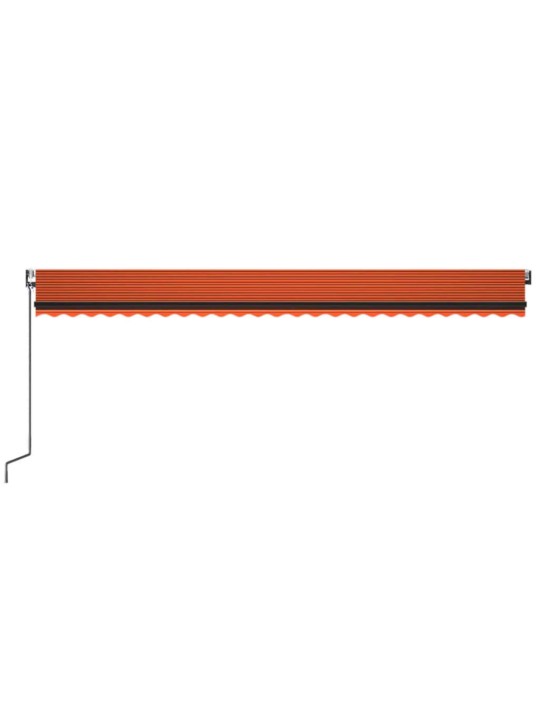 Markizė su LED/vėjo jutikliu, oranžinė/ruda, 600x350cm