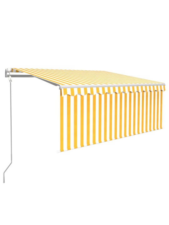 Automatiniu būdu ištraukiama markizė, geltona ir balta, 3x2,5m