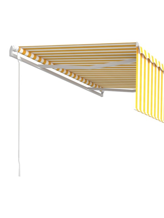 Automatiniu būdu ištraukiama markizė, geltona ir balta, 4x3m