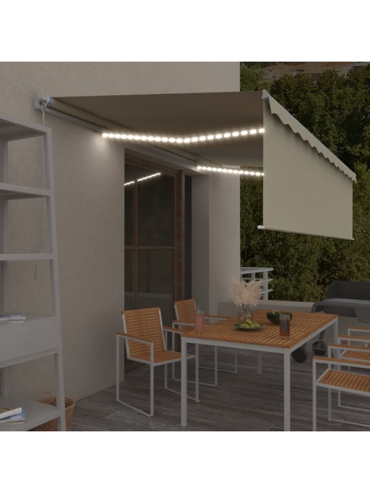Rankiniu būdu ištraukiama markizė, kreminė, 5x3m