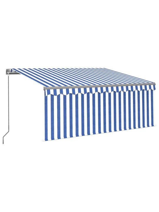 Rankiniu būdu ištraukiama markizė, mėlyna ir balta, 3x2,5m