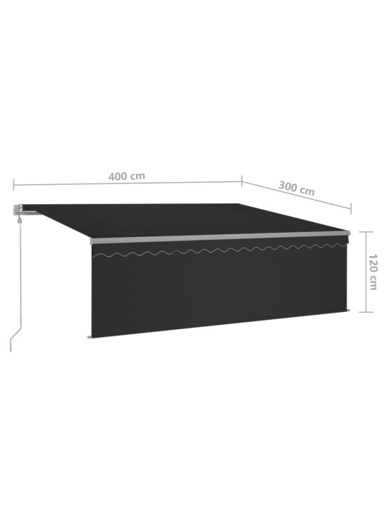 Automatiniu būdu ištraukiama markizė, antracito, 4x3m
