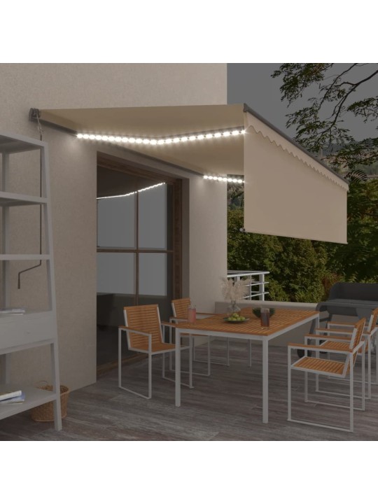 Rankiniu būdu ištraukiama markizė, kreminė, 5x3m