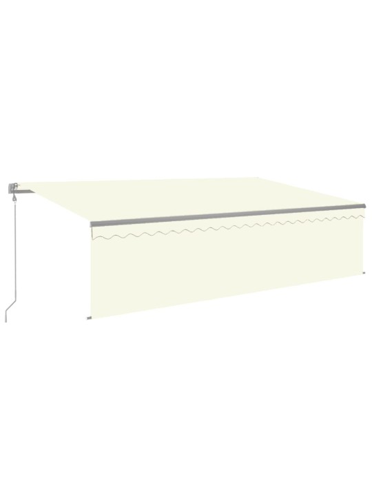 Automatiniu būdu ištraukiama markizė su uždanga, kreminė, 5x3m