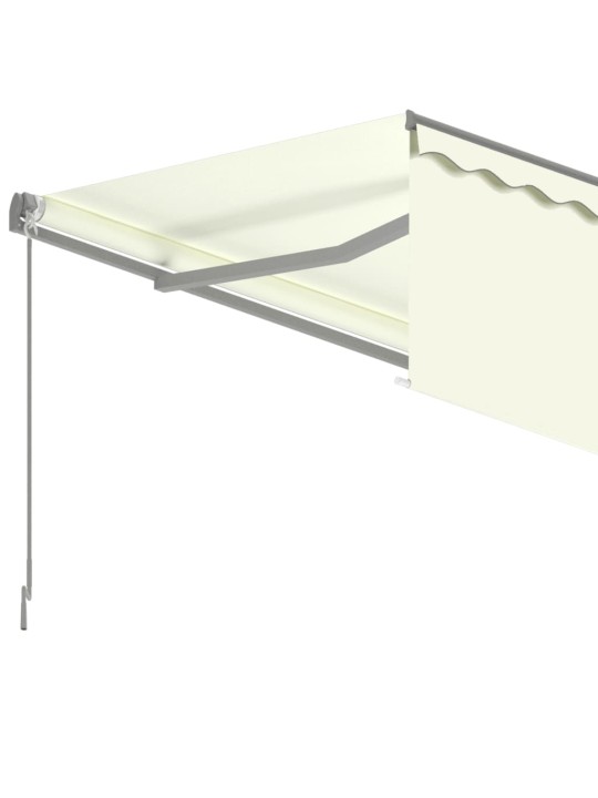 Automatiniu būdu ištraukiama markizė su uždanga, kreminė, 5x3m