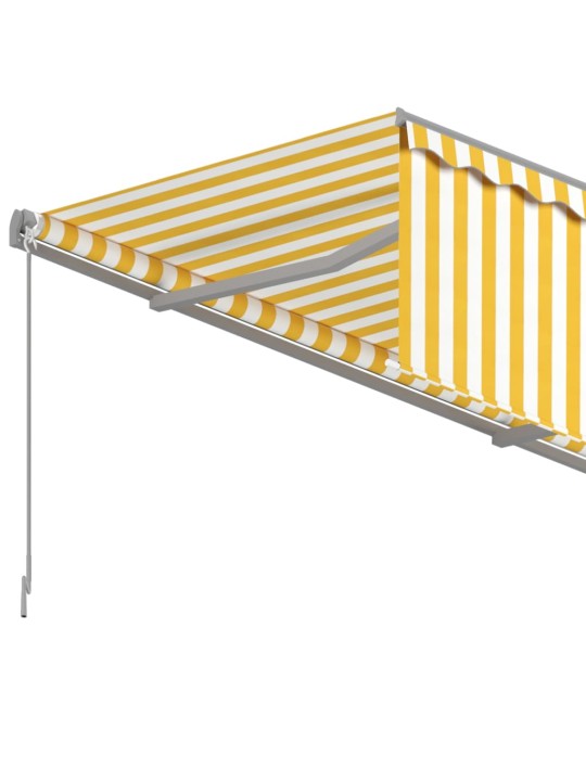 Automatiniu būdu ištraukiama markizė, geltona ir balta, 5x3m
