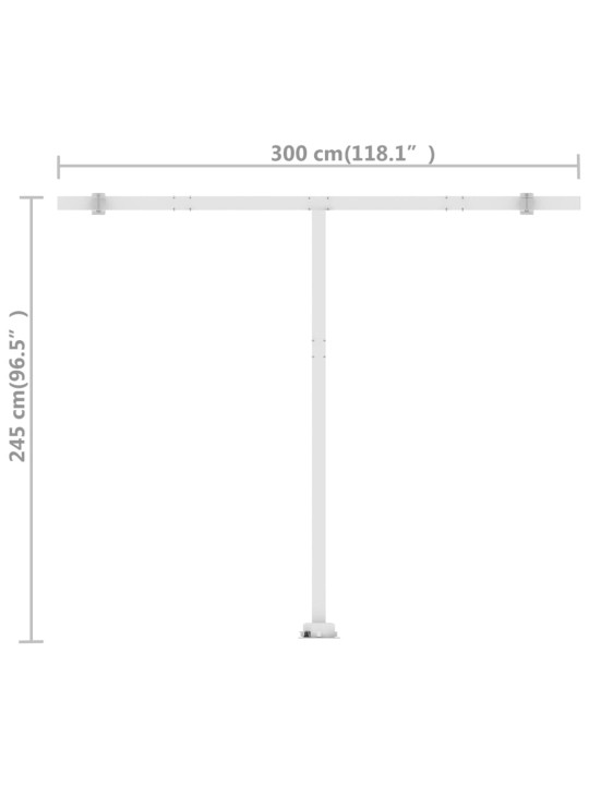 Pastatoma ištraukiama markizė, kreminė, 300x250cm