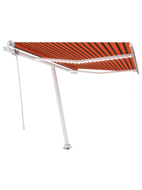 Markizė su LED/vėjo jutikliu, oranžinė/ruda, 300x250cm