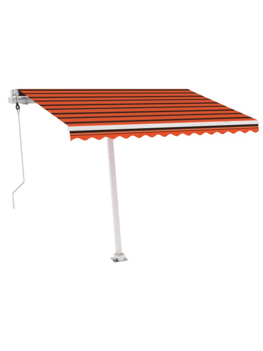 Markizė su LED/vėjo jutikliu, oranžinė/ruda, 300x250cm