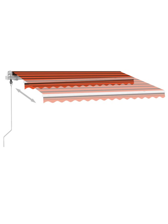 Markizė su LED/vėjo jutikliu, oranžinė/ruda, 300x250cm
