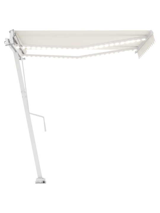 Automatinė markizė su LED/vėjo jutikliu, kreminė, 350x250cm