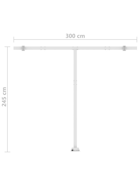 Automatinė markizė su LED/vėjo jutikliu, kreminė, 350x250cm