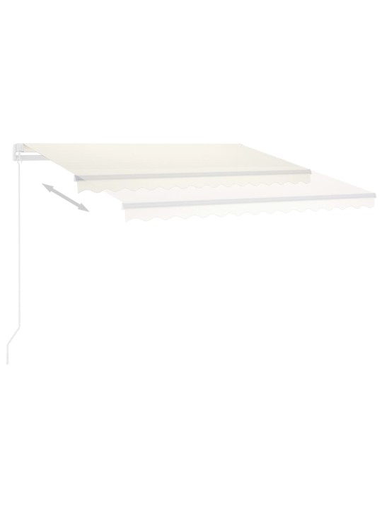 Automatinė markizė su LED/vėjo jutikliu, kreminė, 350x250cm