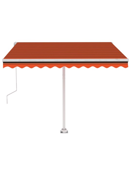 Markizė su LED/vėjo jutikliu, oranžinė/ruda, 350x250cm