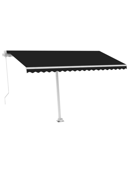 Rankiniu būdu ištraukiama markizė su LED, antracito, 400x300cm
