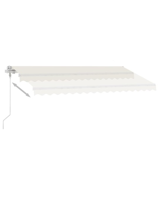 Automatinė markizė su LED/vėjo jutikliu, kreminė, 400x300cm