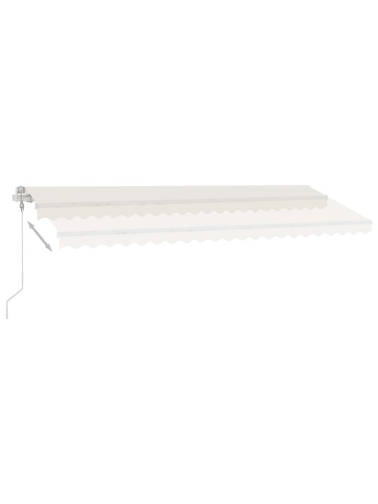 Automatinė markizė su LED/vėjo jutikliu, kreminė, 500x300cm
