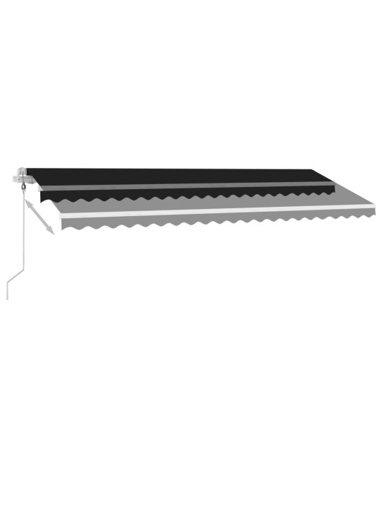 Automatinė markizė su LED/vėjo jutikliu, antracito, 500x300cm