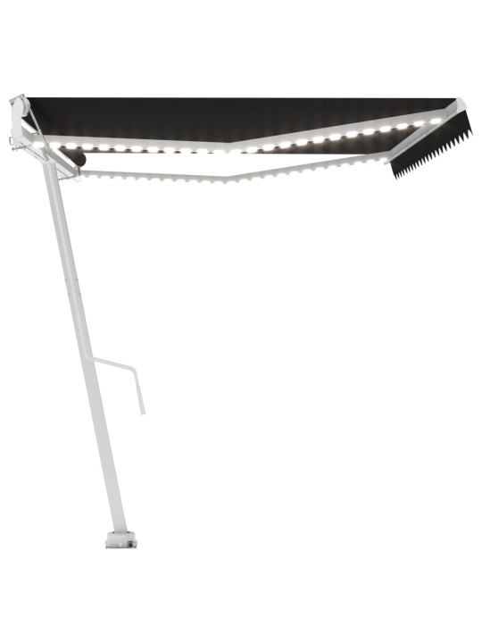 Automatinė markizė su LED/vėjo jutikliu, antracito, 500x300cm