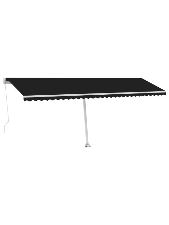 Rankiniu būdu ištraukiama markizė su LED, antracito, 600x300cm