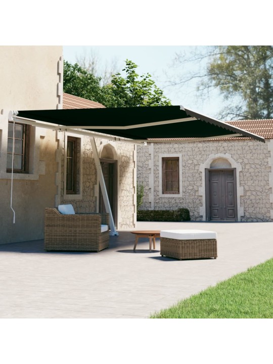 Pastatoma automatinė markizė, antracito spalvos, 600x300cm