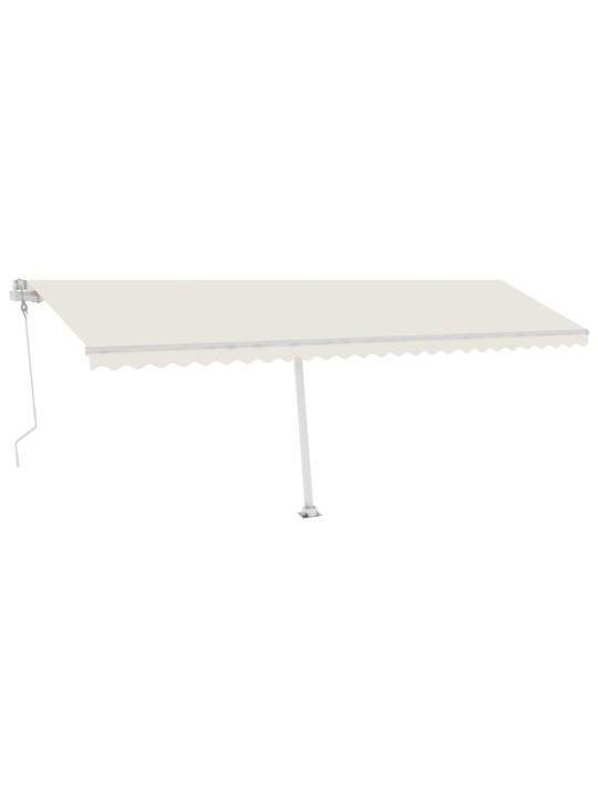 Automatinė markizė su LED/vėjo jutikliu, kreminė, 600x300cm