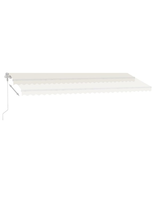 Automatinė markizė su LED/vėjo jutikliu, kreminė, 600x300cm