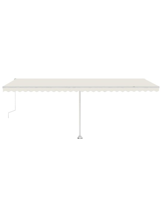 Automatinė markizė su LED/vėjo jutikliu, kreminė, 600x300cm