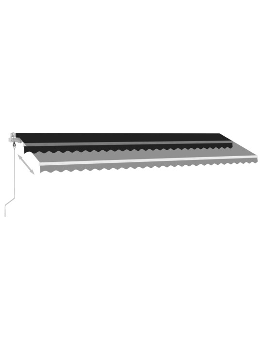 Automatinė markizė su LED/vėjo jutikliu, antracito, 600x300cm